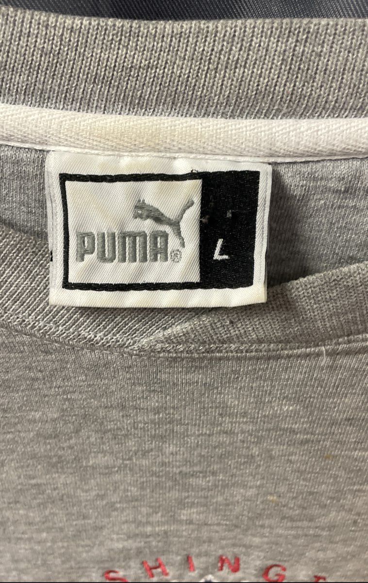 Vintage 90s Puma Washington Redskins NFL Crew Neck Sweatshirt Gray Sz L