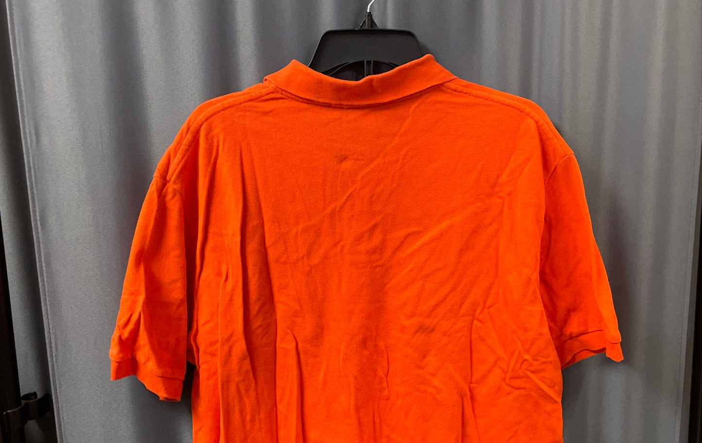 Polo Ralph Lauren Men's Short Sleeve Polo Shirt Orange Pique Navy Pony Sz L