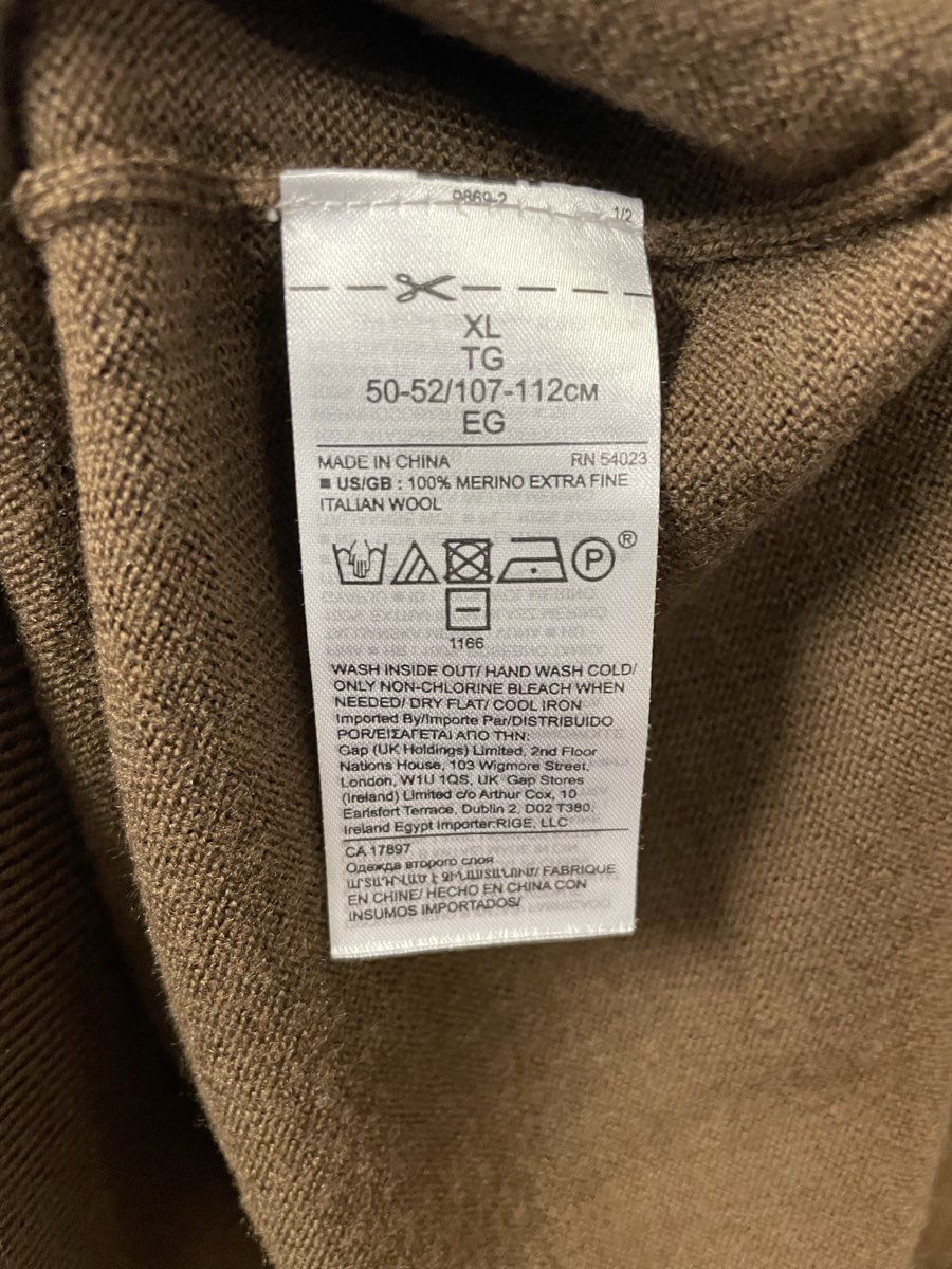 Banana Republic Men's Brown 100% Italian Merino Wool Crewneck Sweater Sz XL