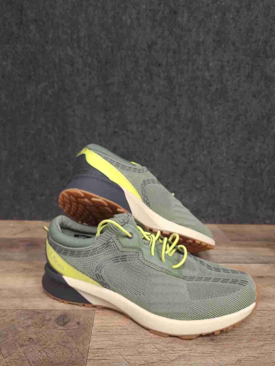 L.L. Bean Comfort Knit Trail Shoes Sage Green Neon Sneakers Women's Size 7.5
