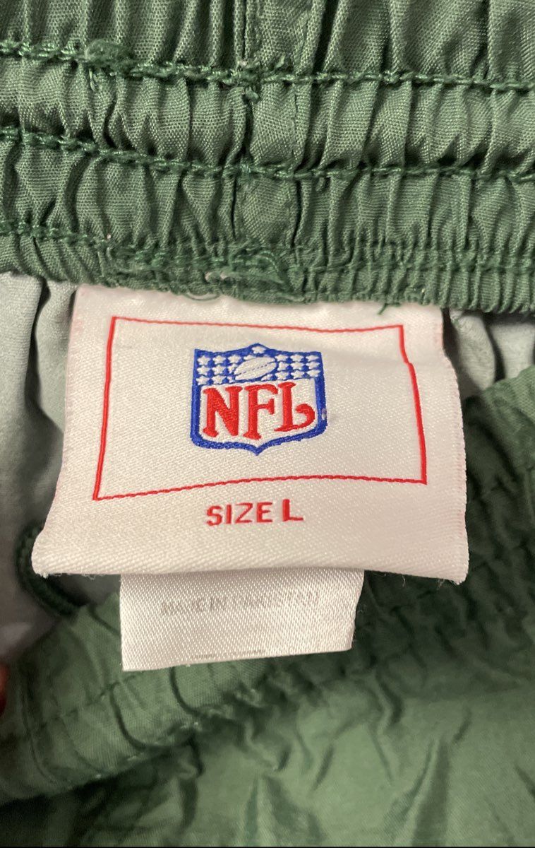 Vintage Y2K VF Imagewear Green Bay Packers Track Pants Green Gold Nylon Sz L