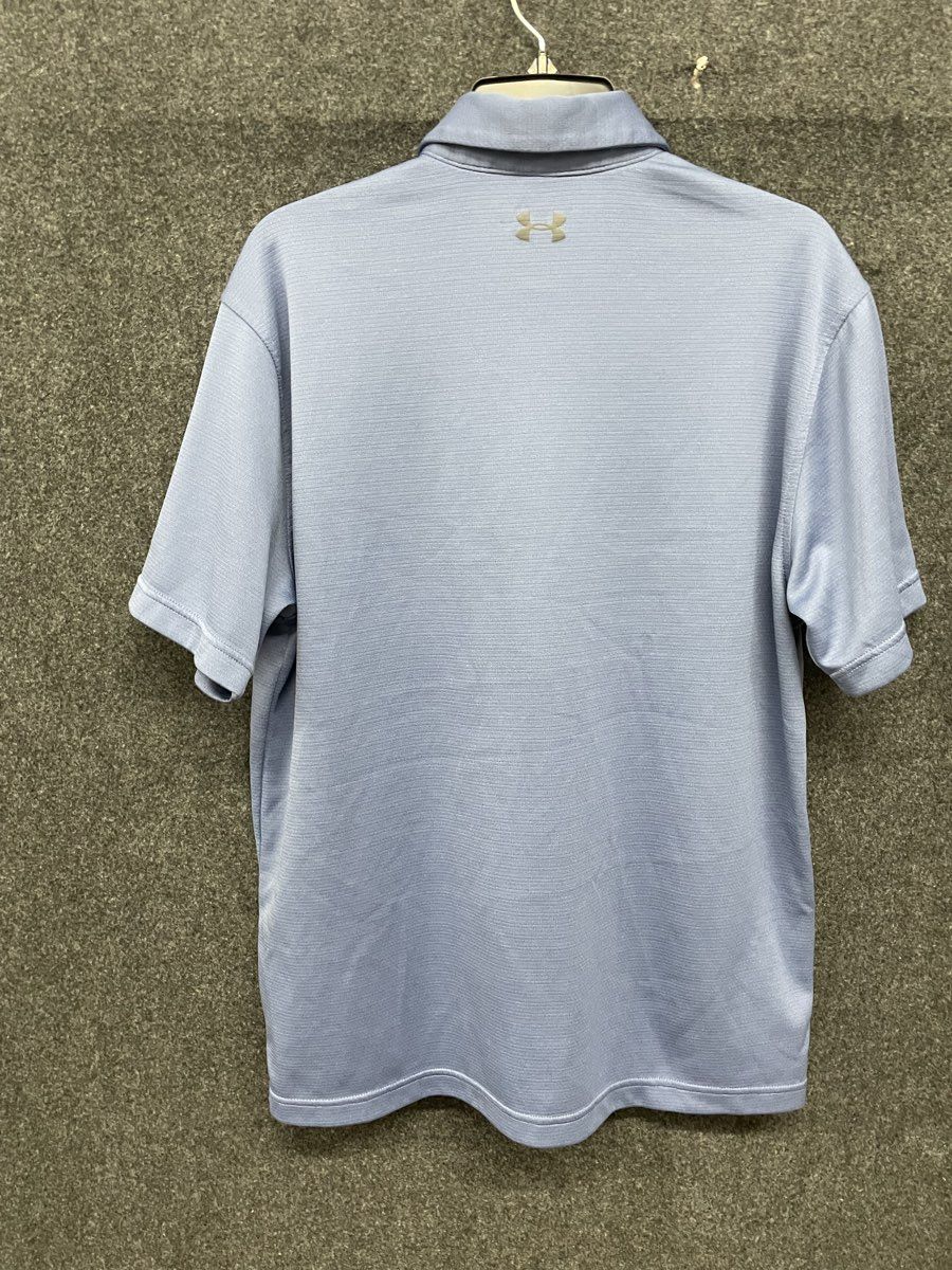 Under Armour Men's Blue HeatGear Loose Fit Short Sleeve Polo Shirt Sz L