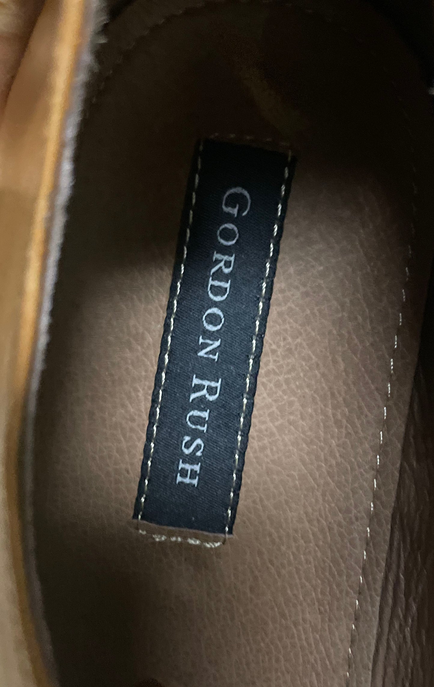 Gordon Rush Tan Leather Men's Plain Toe Derby Dress Shoes Size 12