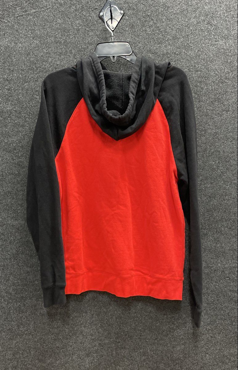 NHL Chicago Blackhawks Men's Red Black Colorblock Hockey Pullover Hoodie Sz M