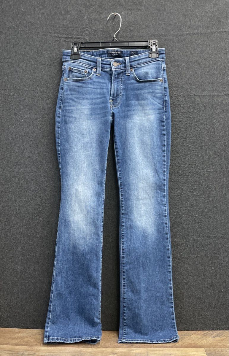 Lucky Brand Women's Sweet Boot Blue Faded Denim Bootcut Jeans Sz 2/26 Regular