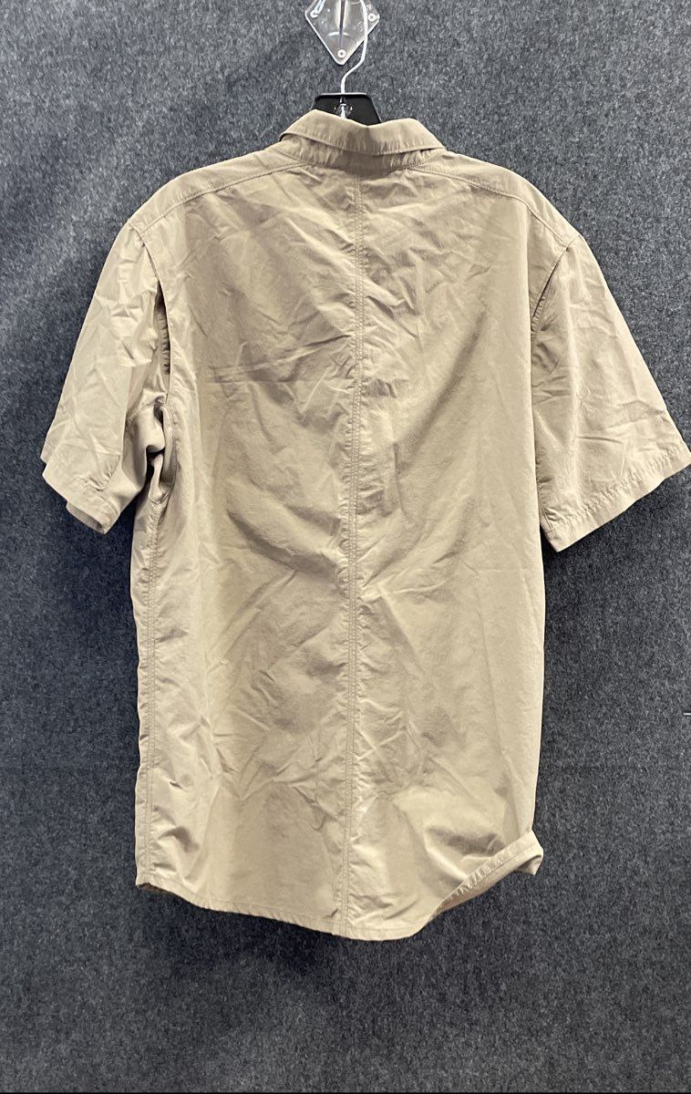 Columbia Men's Brown Omni-Shade Short Sleeve Button Down Vented Shirt Sz L
