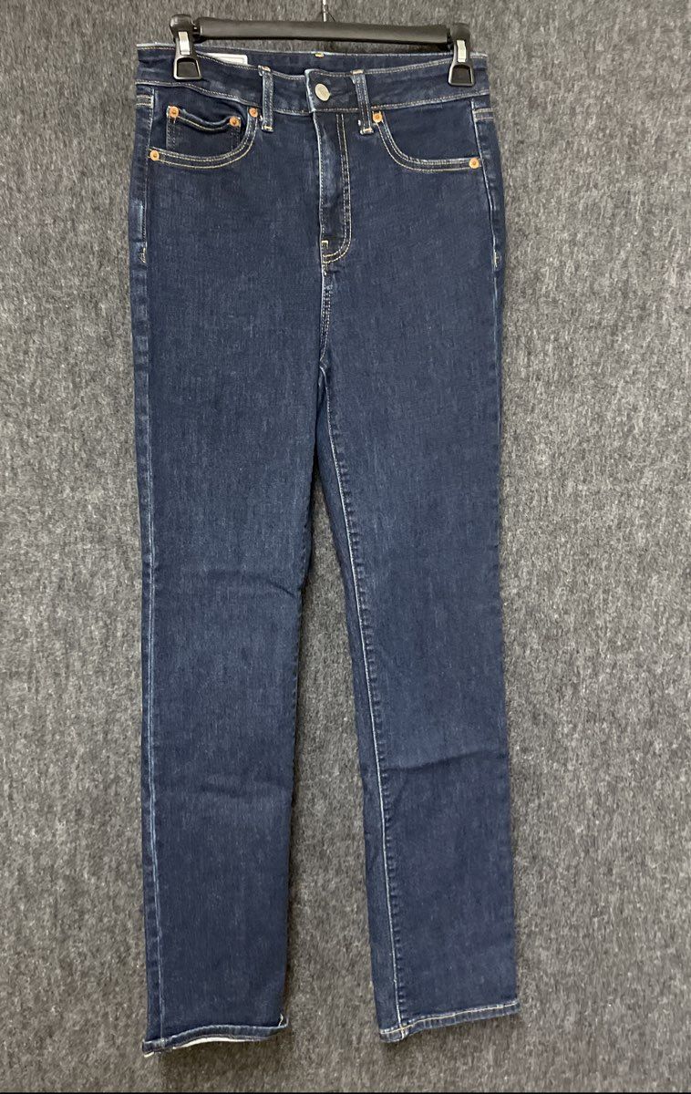 Gap Women's Classic Straight High Rise Jeans Dark Indigo Blue Sz 27 4R