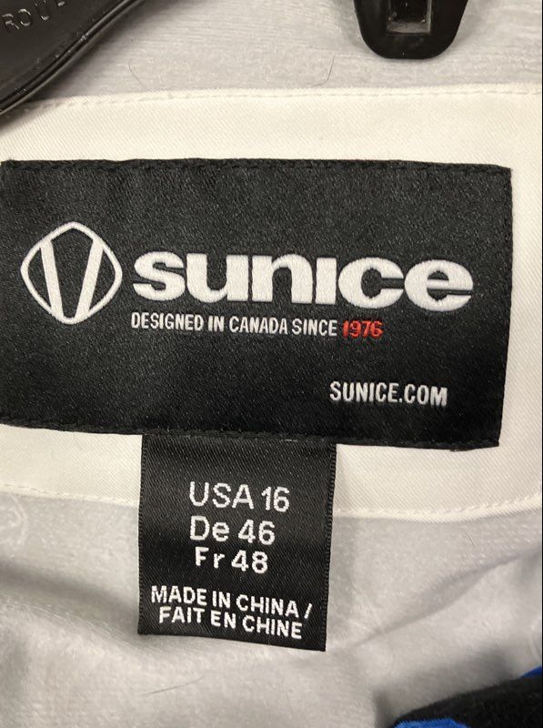 Sunice Women's Blue White Cloud Print Thinsulate Hooded Ski Jacket Sz 16