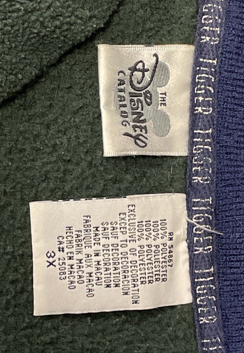Vintage 90s Disney Catalog Tigger Embroidered 1/4 Zip Fleece Pullover Sz 3X