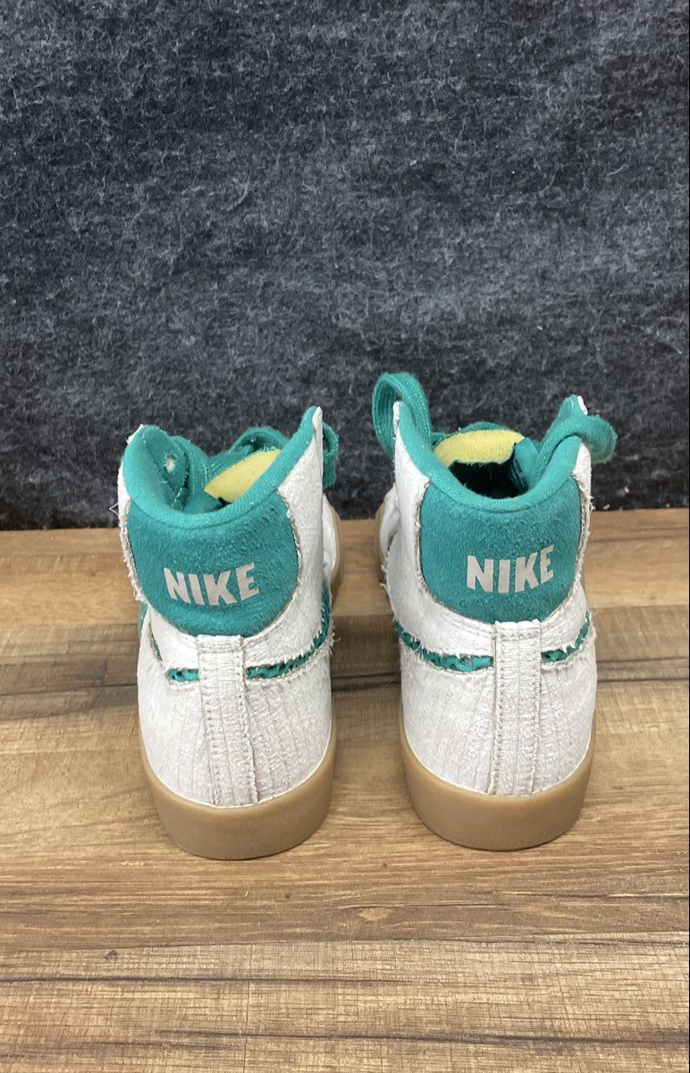 Nike Blazer Mid '77 By You Teal White Corduroy High Top Sneakers Size 6