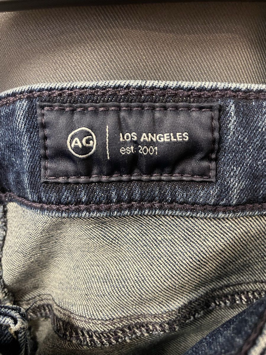 AG Adriano Goldschmied Farrah Boot Crop Mid-Rise Raw Hem Jeans Size 29