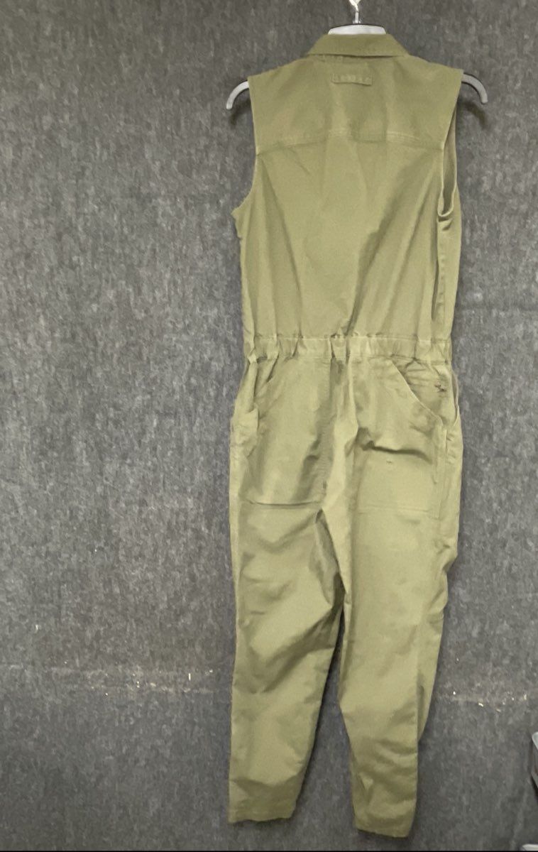 Duluth Trading Company Women's Sleeveless Utility Jumpsuit Olive Green Sz S