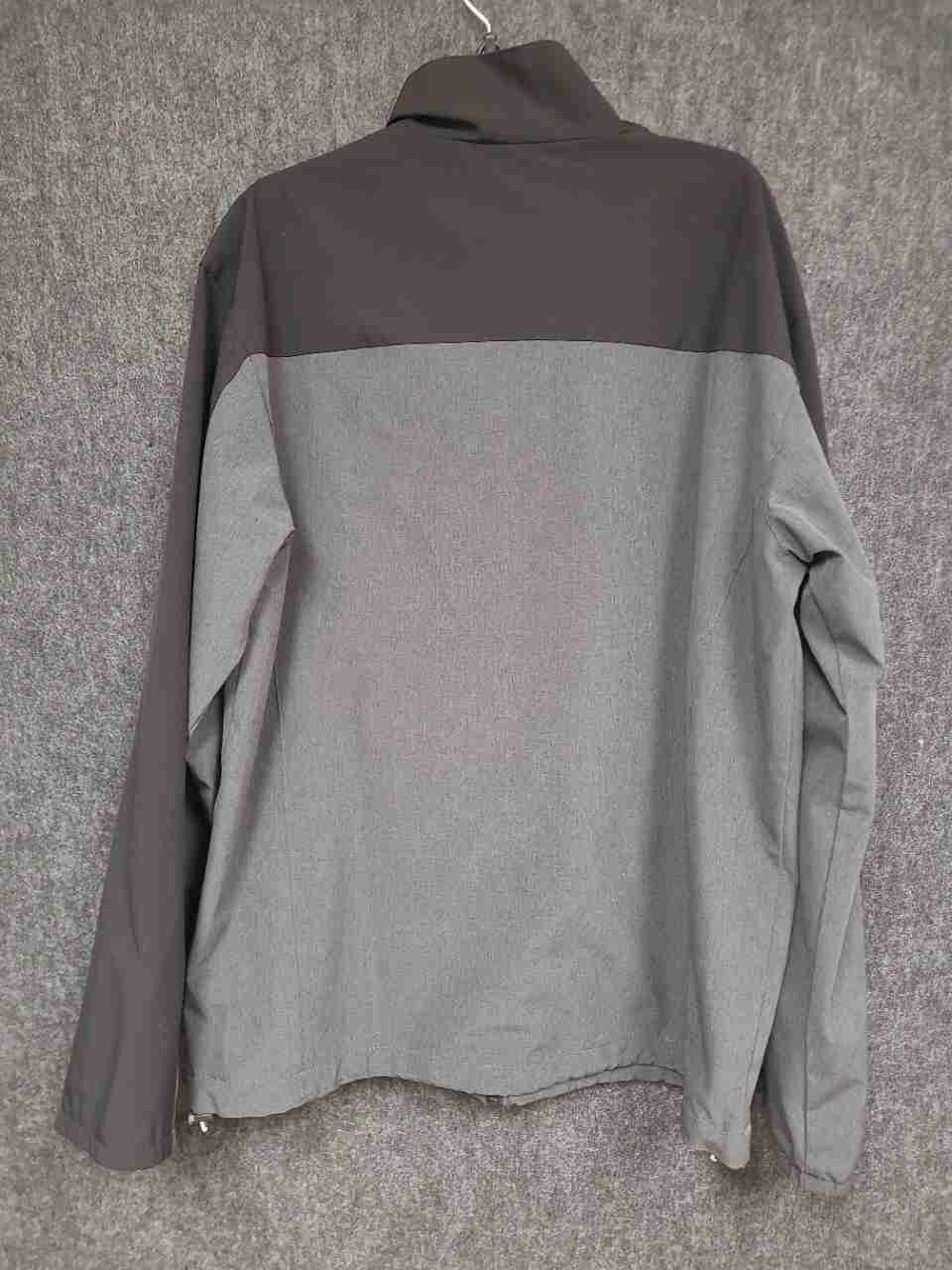 New Balance Men's Gray Black Softshell Full Zip Mock Neck Jacket Sz M