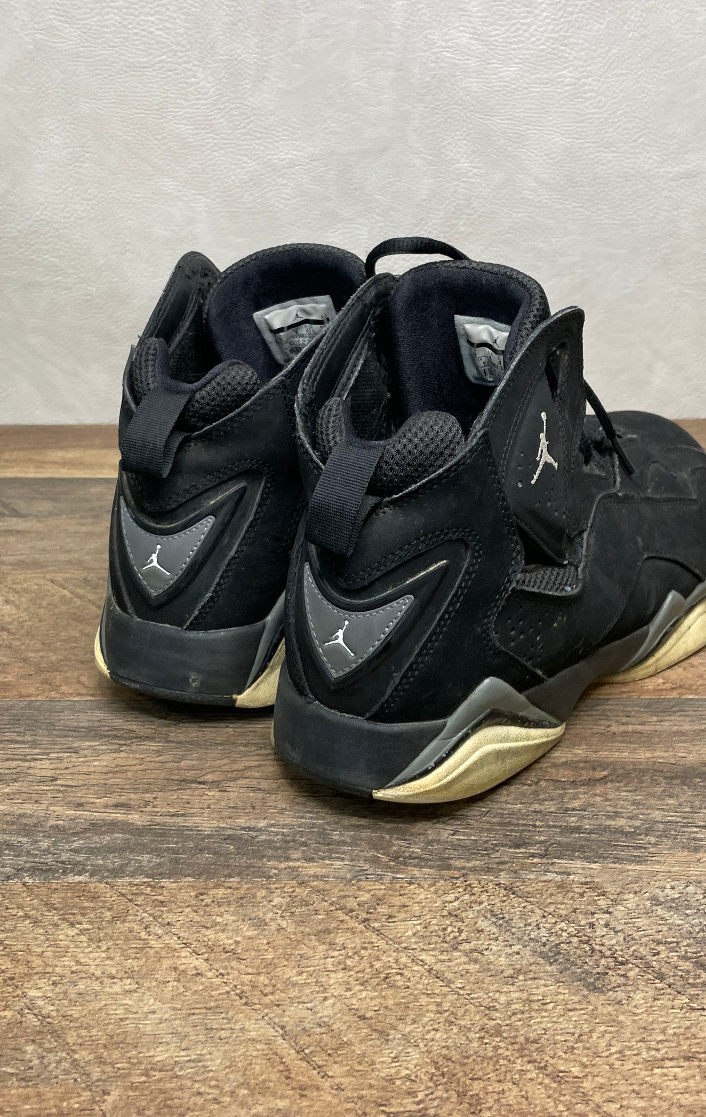 Nike Air Jordan True Flight Triple Black Basketball Sneakers Size 9