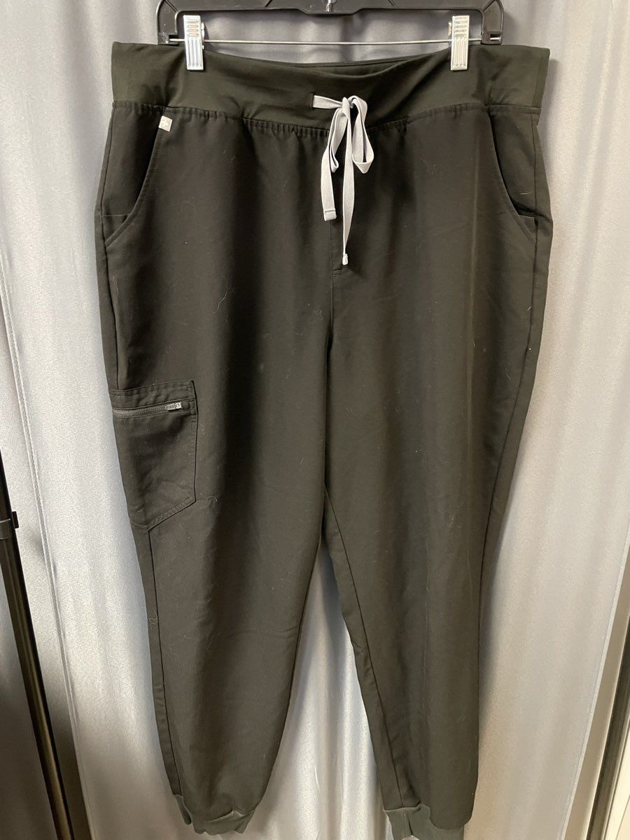 FIGS Women's HW Zamora Jogger Scrub Pants Dark Olive Size XXL Tall