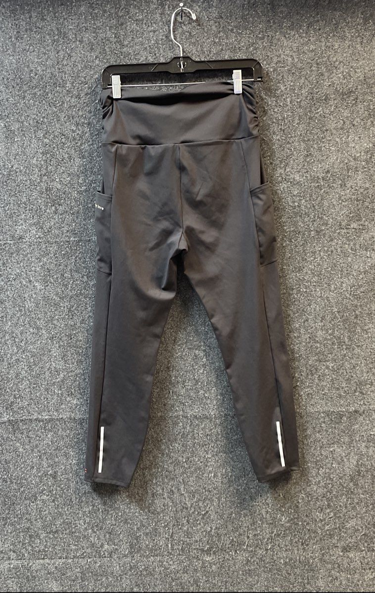 Peace Love World Women's Gray Mind Body High Rise Leggings Side Pockets Sz M