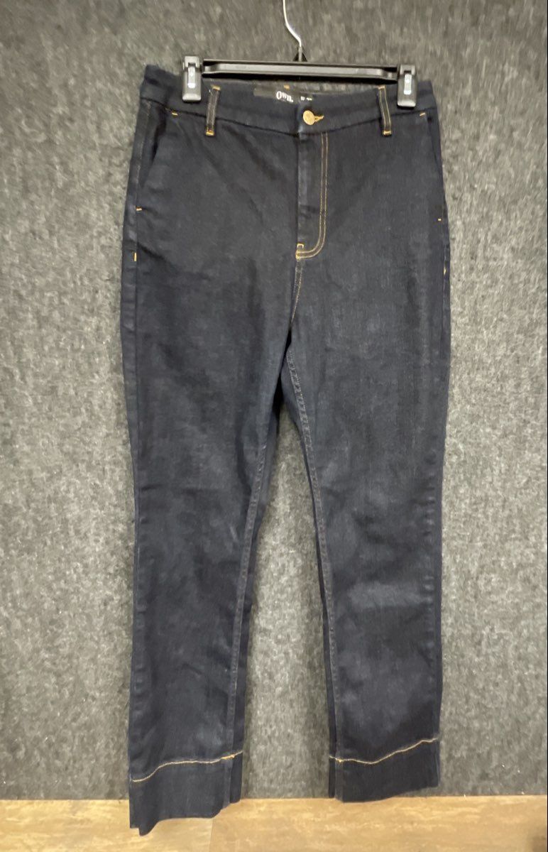 Own. Women's Dark Wash High Rise Straight Leg Denim Jeans Sz 27x30