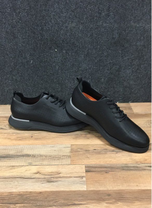 Bruno Marc Men's Black Perforated Casual Dress Oxford Sneaker Size 10.5