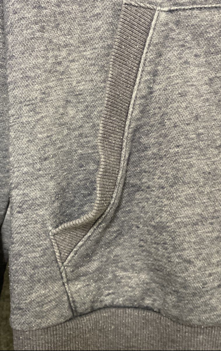 Michael Kors Men's Heather Gray Fleece Full Zip Hoodie Logo Patch Sz M