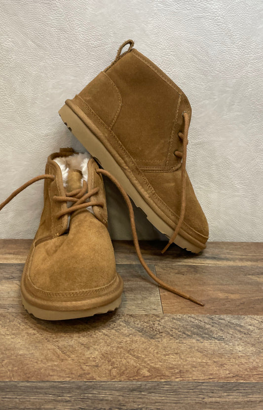 UGG Neumel Chestnut Suede Sheepskin Lined Chukka Boots Women's Size 6