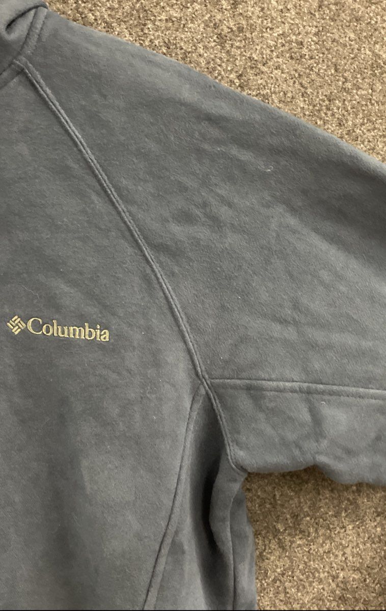 Columbia Men's Blue Hart Mountain Pullover Hoodie Cotton Blend Fleece NWT Sz M