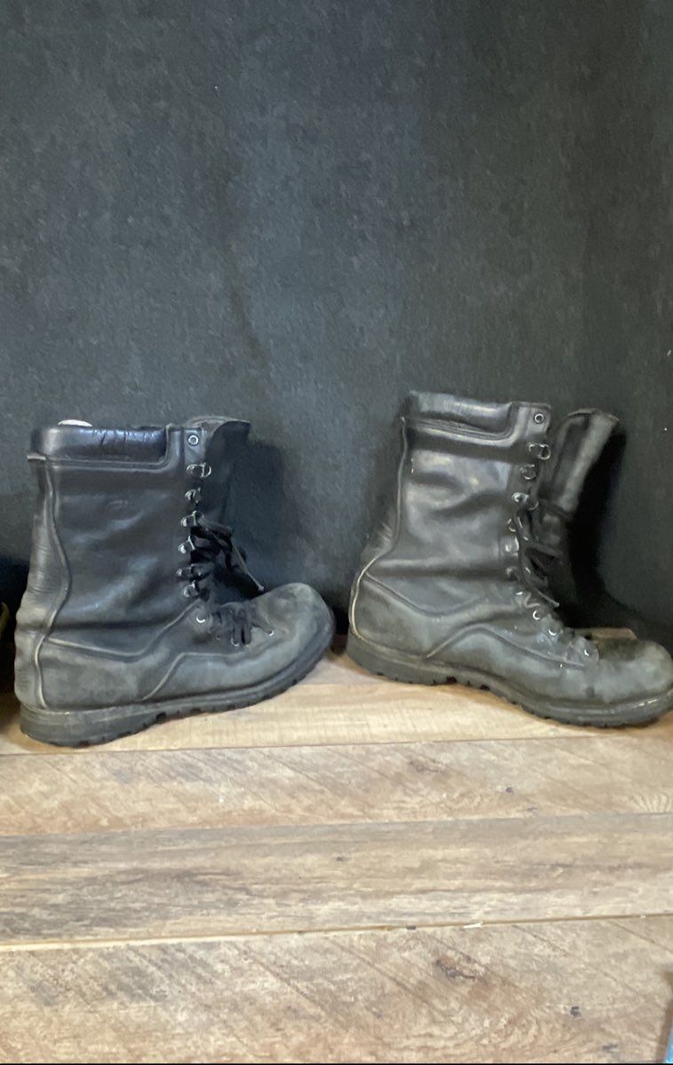 Matterhorn Tactical Black Leather Combat Boots Vibram Sole Men's Size Unknown