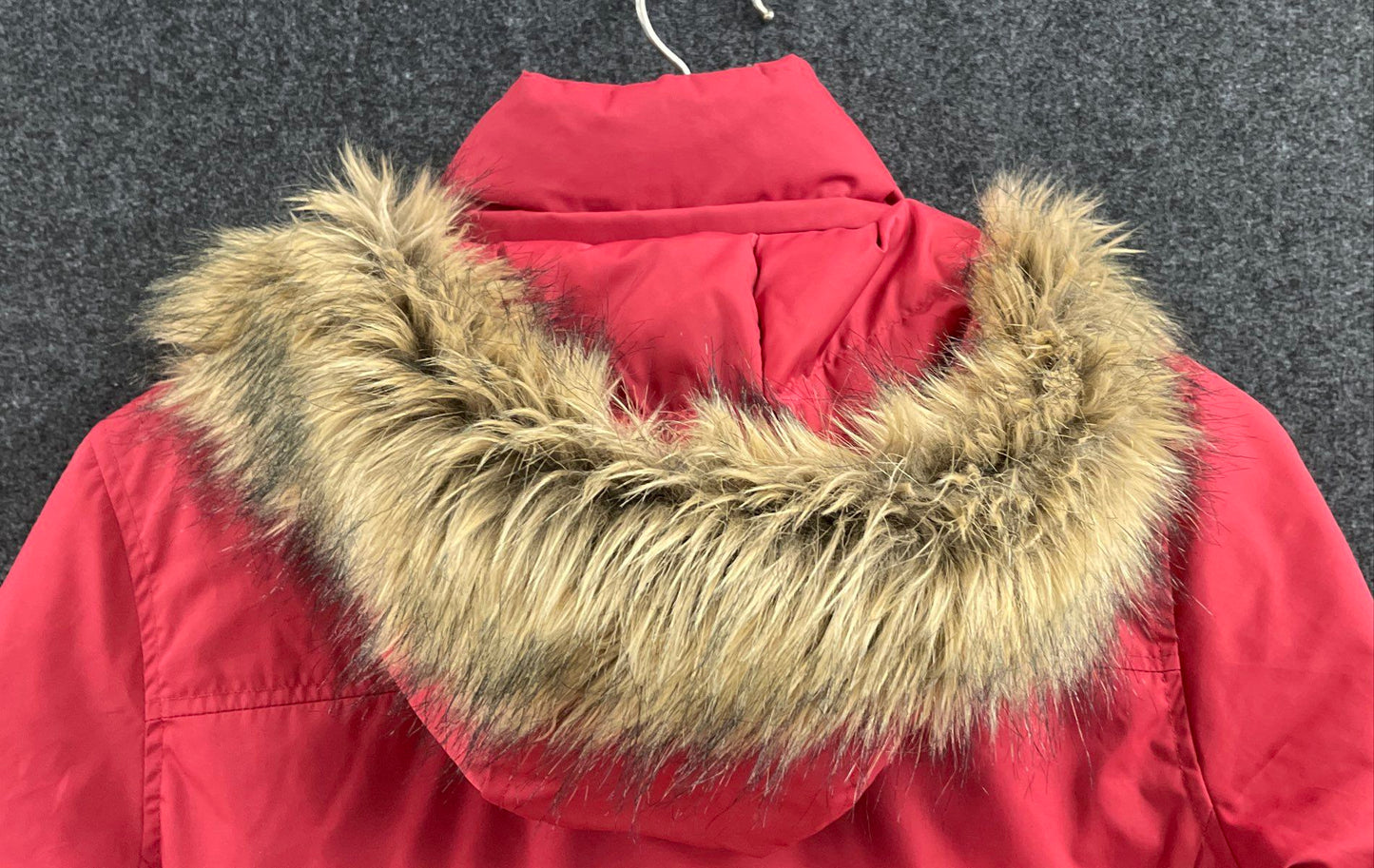 Columbia Women's Majesty Red Down Insulated Hooded Jacket Faux Fur XCO Sz S