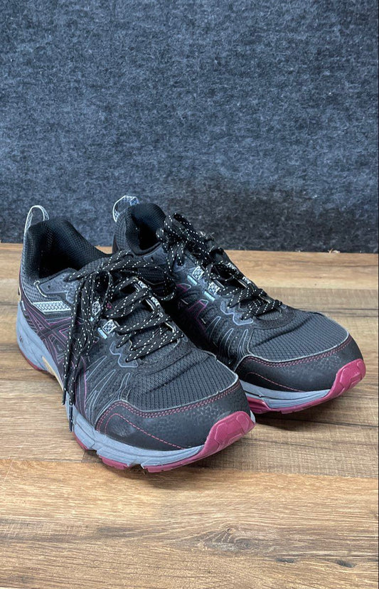 Asics Gel-Venture 7 Black Grape Grey Women's Trail Running Shoes Size 10