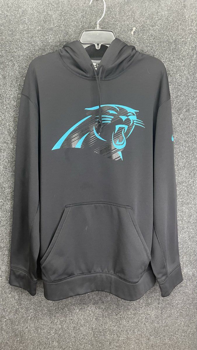 Nike Men's Carolina Panthers Black Pullover Therma-FIT NFL Hoodie Size XXL