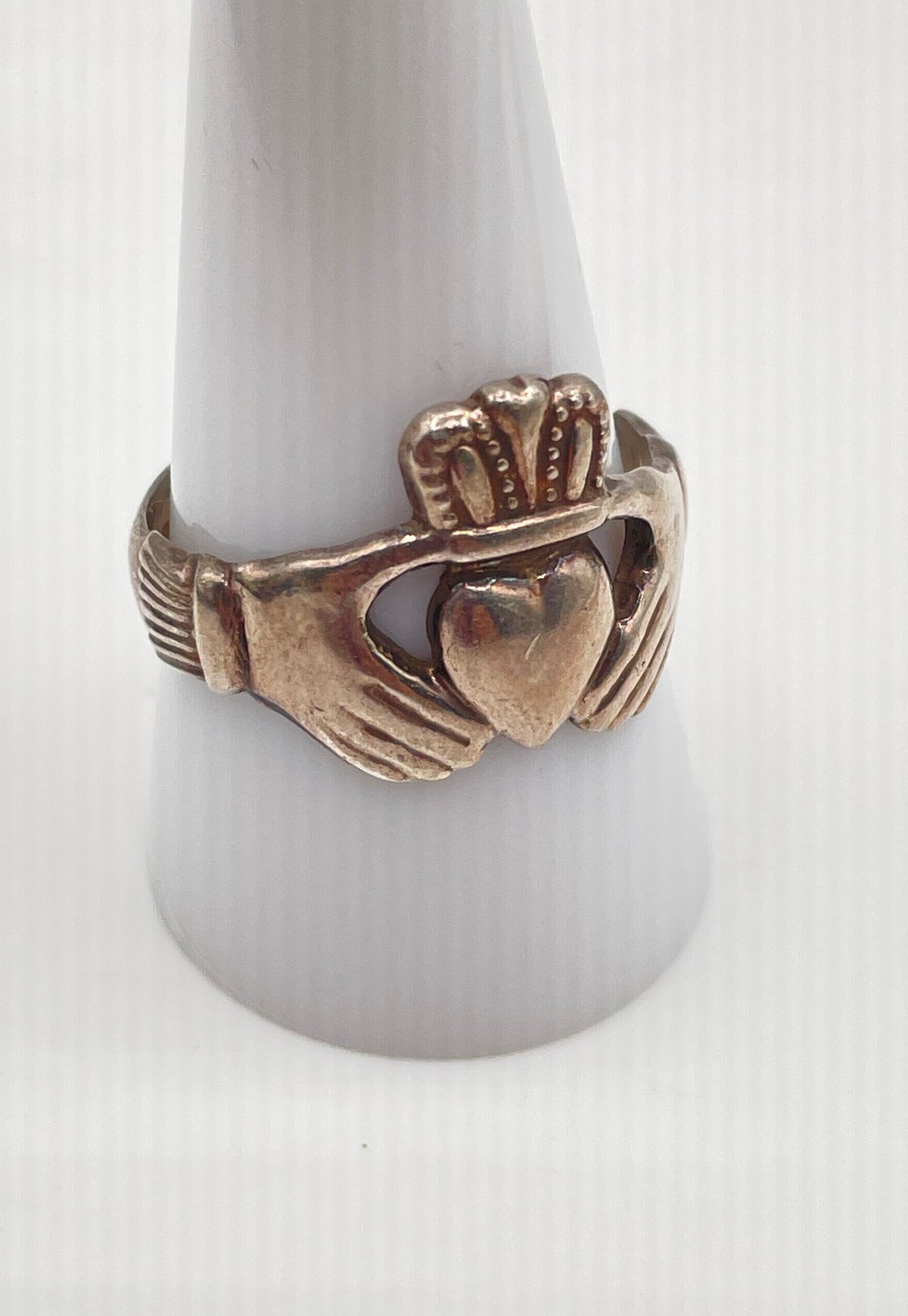 Vintage 925 Sterling Silver Claddagh Ring 5.3g