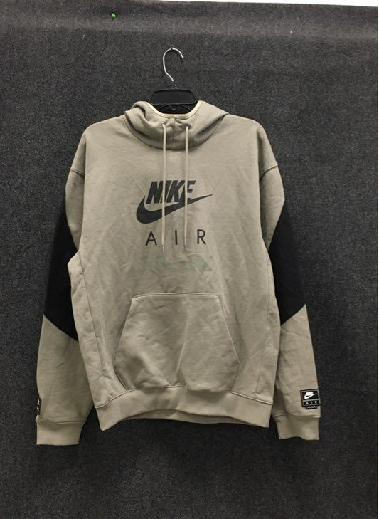 Nike Men's Air Pullover Hoodie Sweatshirt Grey Black Colorblock Size S