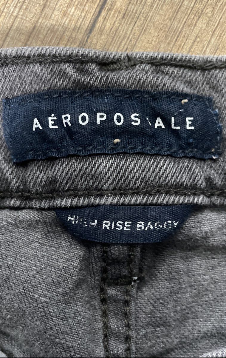 Aeropostale Women's Grey High Rise Baggy Jeans Sz 00 Reg