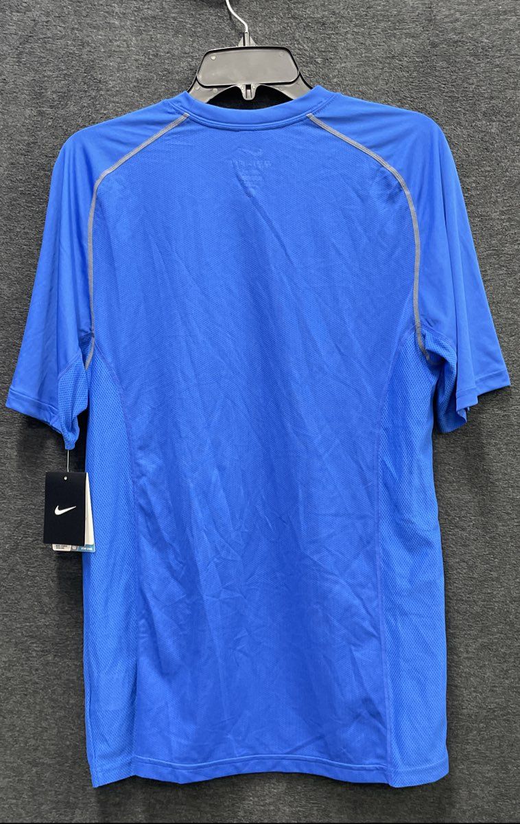 Nike Men's Blue Dri-Fit Short Sleeve Mesh Panel Training Shirt NWT Size M