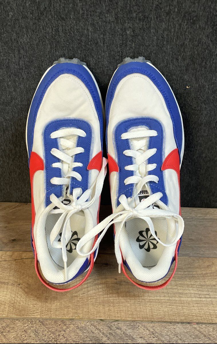 Nike Waffle Debut White Game Royal University Red Lifestyle Sneakers Size 8