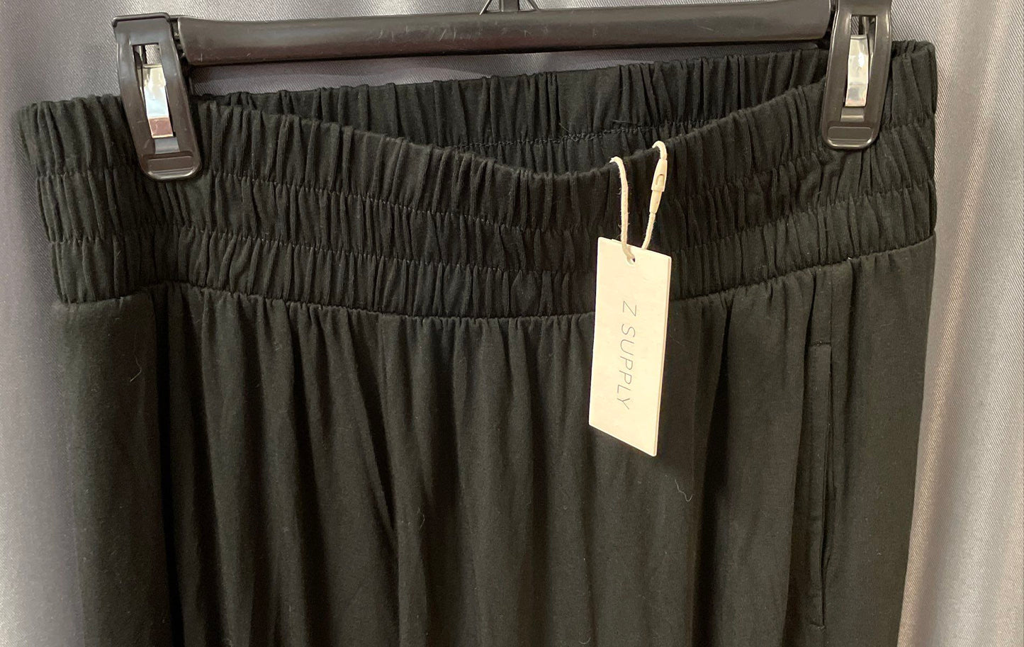 Z Supply Women's The Flared Pant Black Rayon Spandex Wide Leg NWT Size M