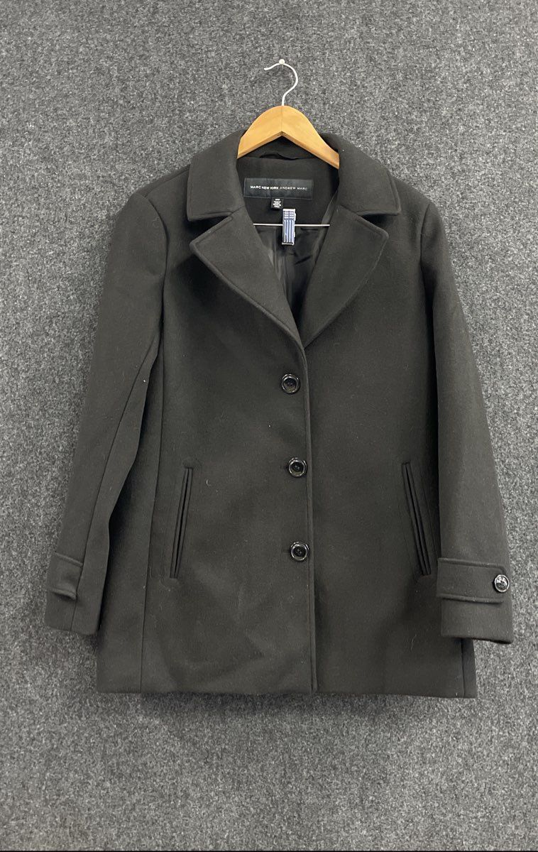 Marc New York Andrew Marc Women's Black 3-Button Blazer Jacket Sz M NWT