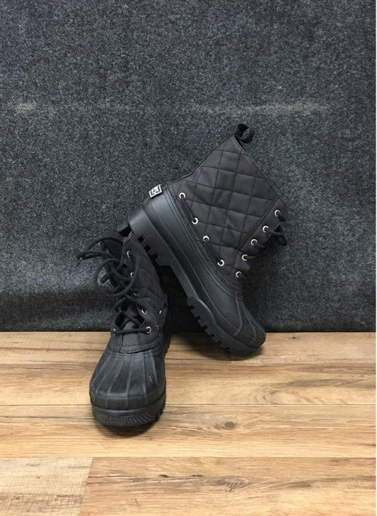 Sperry Top-Sider Saltwater Black Quilted Nylon Duck Boots Women's Size 8