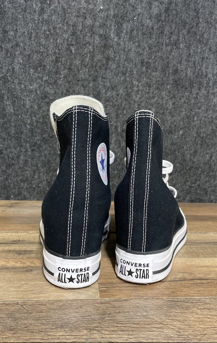Converse Chuck Taylor All Star Black White High Top Wedge Sneakers Size 7.5