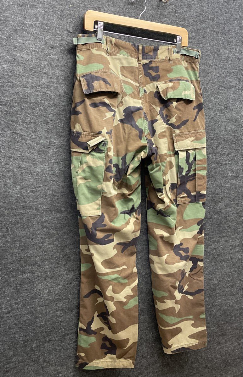 Vintage 90s US Military Woodland Camo BDU Ripstop Cargo Pants Sz M Regular