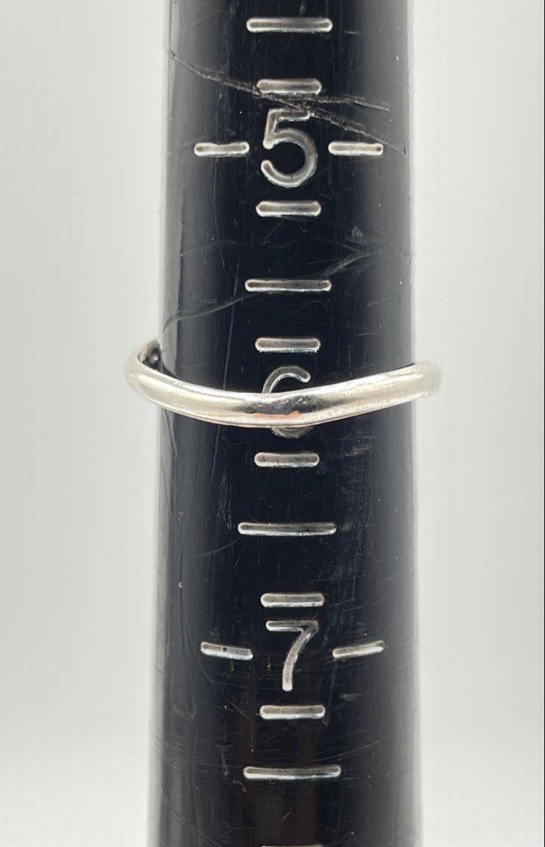 Lot Of Two 925 Sterling Silver Rings White Resin Inlay Heart & Footprints 4.9g