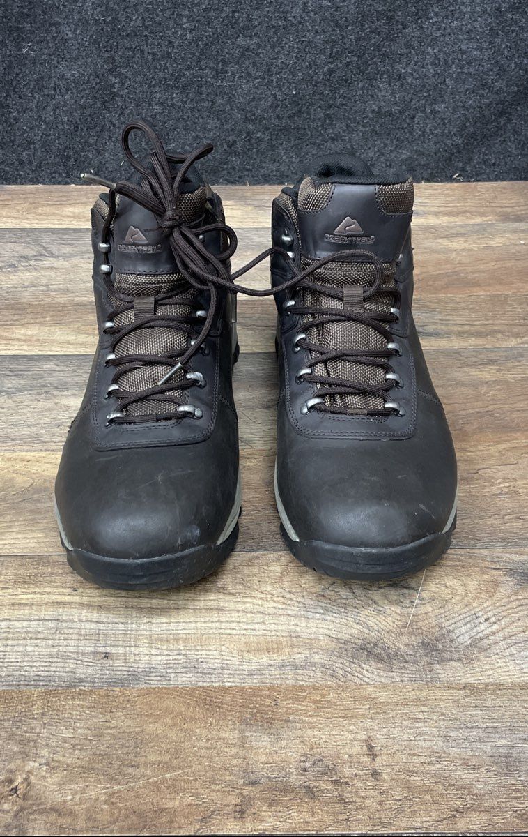 Ozark Trail Country Trail Dark Brown Leather Men's Hiking Boots Size 13