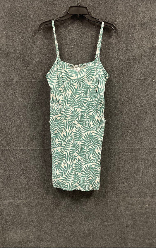 41 Hawthorn Women's Beatriz Scallop Detail Dress Green Palm Leaf NWT Sz L