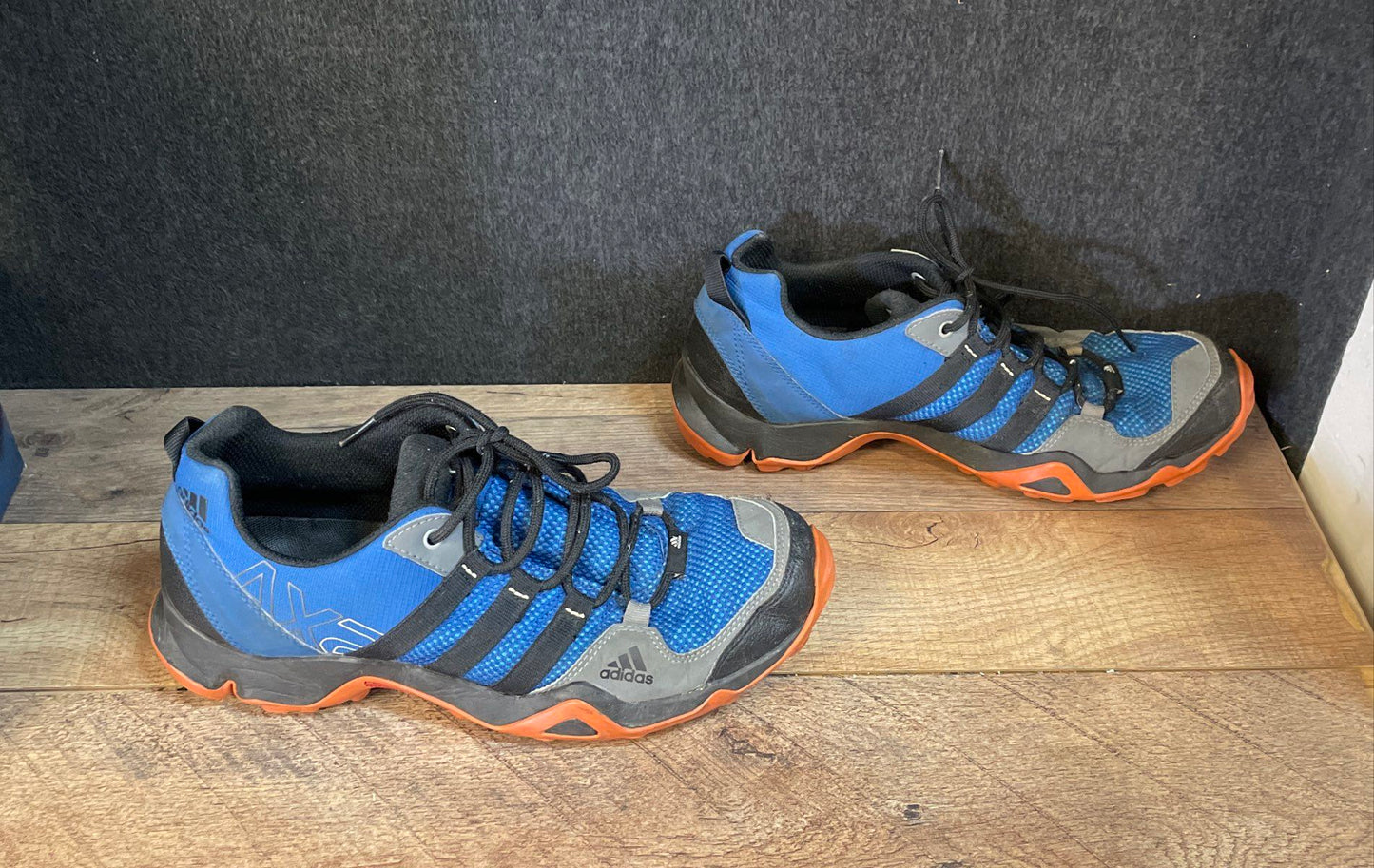 Adidas Terrex AX2 Blue Orange Black Grey Hiking Trail Sneakers Men's Size 8.5