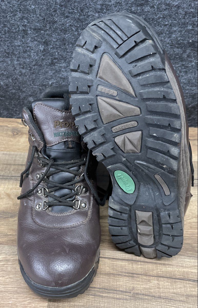 Propet Cliff Walker Brown Leather Waterproof Hiking Boots Men's Size 11 5E XX