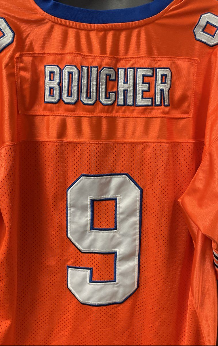 The Waterboy Men's Orange Bobby Boucher #9 Mud Dogs Bourbon Bowl Jersey Sz XL