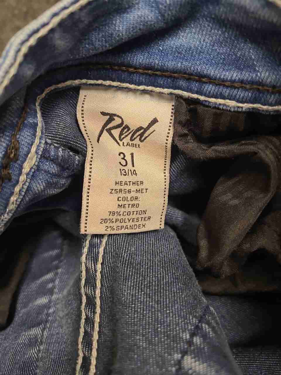 Rose Royce Red Label Women's Metro Blue Faded Bootcut Stretch Jeans Sz 13/14