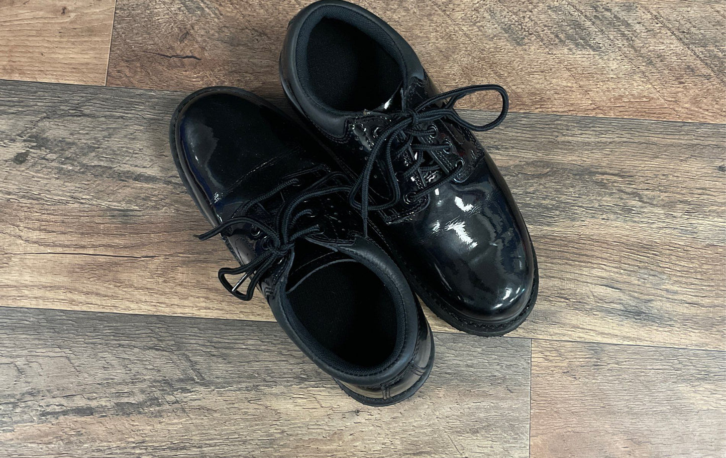 Fireath-20 FEW4003 Black Patent Leather Derby Shoes Men's Size 7M