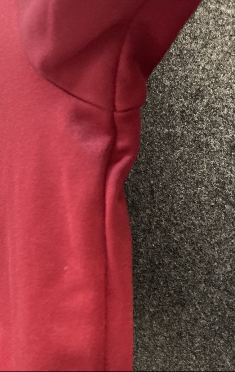 The North Face Men's Mountain Athletics Red Fleece Pullover Hoodie Pocket Sz L