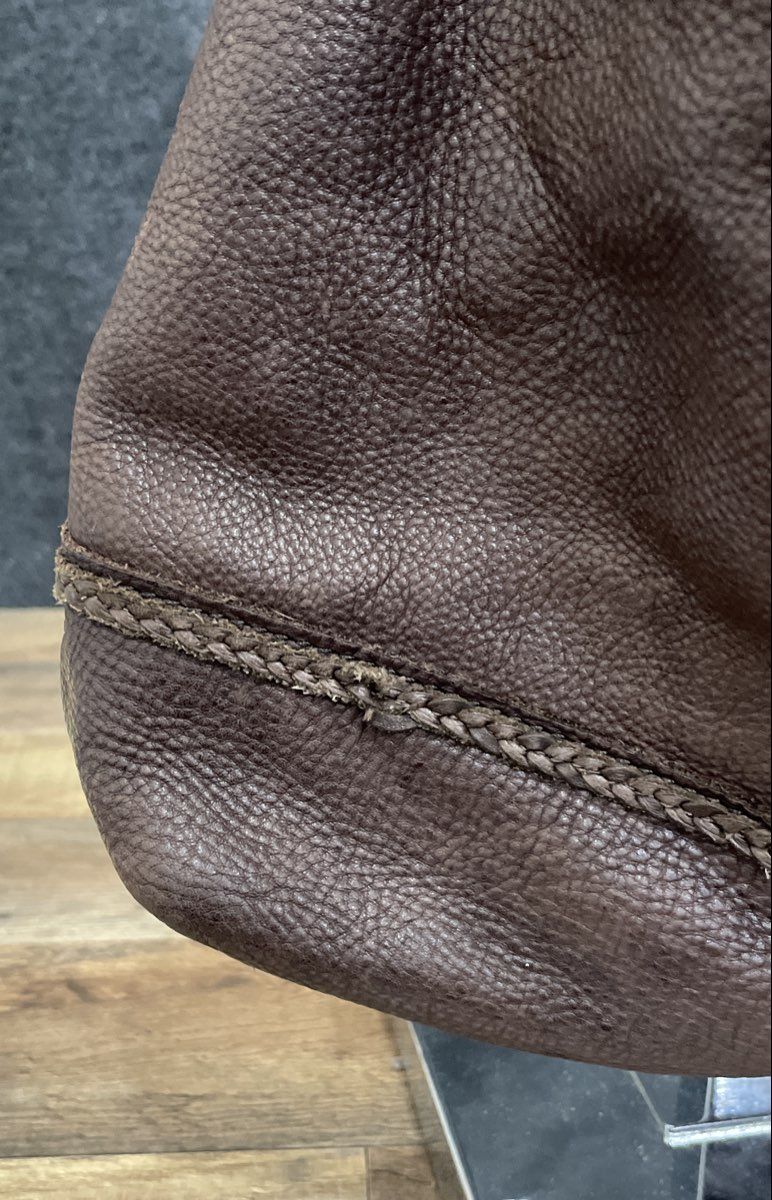Lucky Brand Women's Brown Pebbled Leather Braided Trim Hobo Shoulder Bag