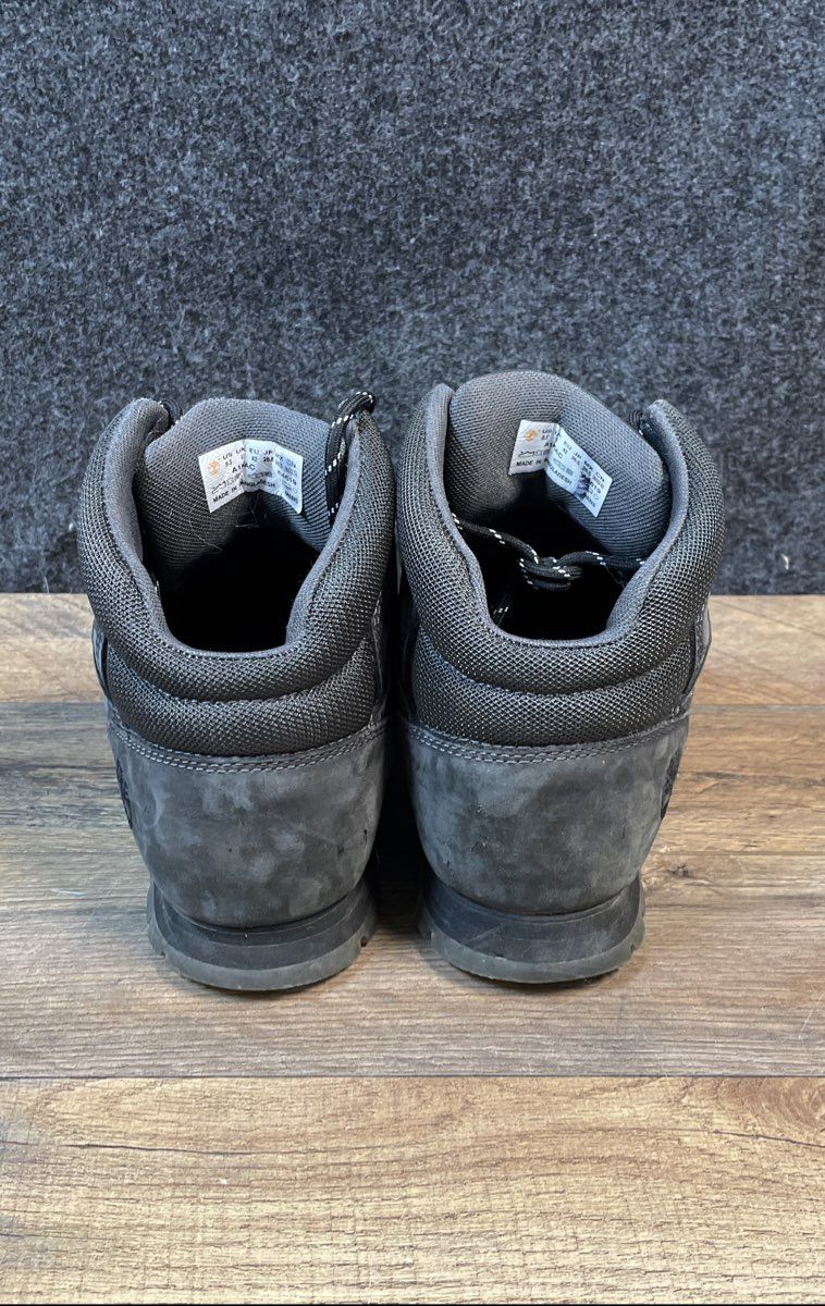 Timberland Euro Hiker Dark Grey Nubuck Mens Hiking Boots Size 8.5